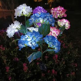 4-piece Set Of Outdoor Solar Courtyard Lights - Larger And More Realistic Embroidered Ball Flower Lights, Courtyard Garden Lawn Channel Outdoor C (Option: 4pcs)